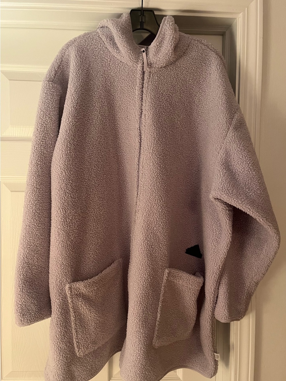 adidas SZN Lavender Sherpa Zip-Up Hoodie Jacket and Legging Set. 2X